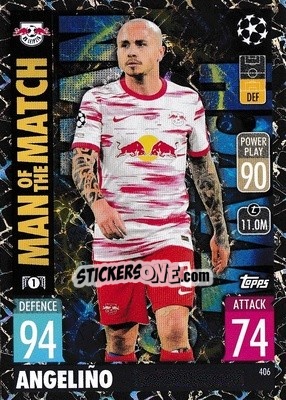 Sticker Angeliño - UEFA Champions League & Europa League 2021-2022. Match Attax n. 406 - Topps