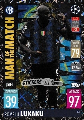 Sticker Romelu Lukaku - UEFA Champions League & Europa League 2021-2022. Match Attax n. 409 - Topps