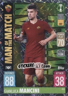 Sticker Gianluca Mancini - UEFA Champions League & Europa League 2021-2022. Match Attax n. 414 - Topps