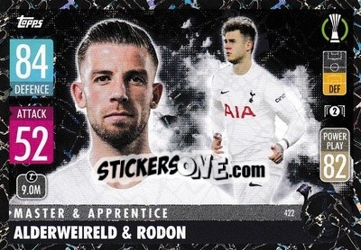 Sticker Toby Alderweireld / Joe Rodon - UEFA Champions League & Europa League 2021-2022. Match Attax n. 422 - Topps