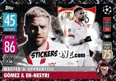 Sticker Alejandro Gómez / Youssef En-Nesyri - UEFA Champions League & Europa League 2021-2022. Match Attax n. 429 - Topps