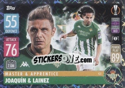 Sticker Joaquín / Diego Lainez - UEFA Champions League & Europa League 2021-2022. Match Attax - Topps