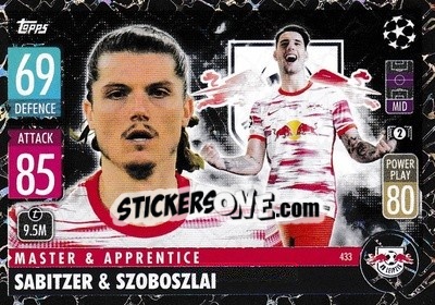 Sticker Marcel Sabitzer / Dominik Szoboszlai - UEFA Champions League & Europa League 2021-2022. Match Attax n. 433 - Topps