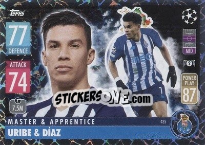 Sticker Matheus Uribe / Luis Diaz - UEFA Champions League & Europa League 2021-2022. Match Attax - Topps