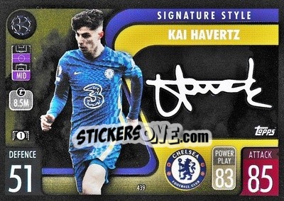 Sticker Kai Havertz - UEFA Champions League & Europa League 2021-2022. Match Attax n. 439 - Topps