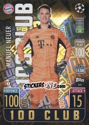Sticker Manuel Neuer - UEFA Champions League & Europa League 2021-2022. Match Attax n. 449 - Topps
