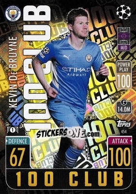 Sticker Kevin De Bruyne - UEFA Champions League & Europa League 2021-2022. Match Attax n. 454 - Topps