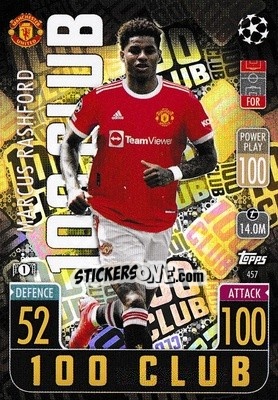 Sticker Marcus Rashford - UEFA Champions League & Europa League 2021-2022. Match Attax n. 457 - Topps