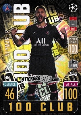 Sticker Neymar Jr - UEFA Champions League & Europa League 2021-2022. Match Attax n. 458 - Topps