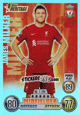 Sticker James Milner - UEFA Champions League & Europa League 2021-2022. Match Attax n. 464 - Topps