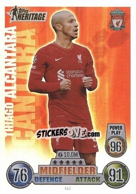 Figurina Thiago Alcântara - UEFA Champions League & Europa League 2021-2022. Match Attax - Topps