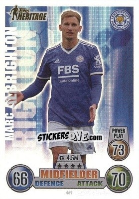Sticker Marc Albrighton - UEFA Champions League & Europa League 2021-2022. Match Attax n. 469 - Topps