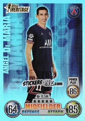 Figurina Ángel Di María - UEFA Champions League & Europa League 2021-2022. Match Attax - Topps