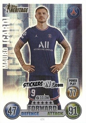 Sticker Mauro Icardi - UEFA Champions League & Europa League 2021-2022. Match Attax - Topps