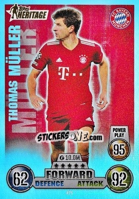 Sticker Thomas Müller - UEFA Champions League & Europa League 2021-2022. Match Attax n. 475 - Topps