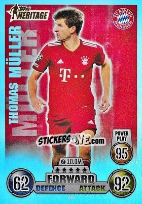 Figurina Thomas Müller - UEFA Champions League & Europa League 2021-2022. Match Attax - Topps