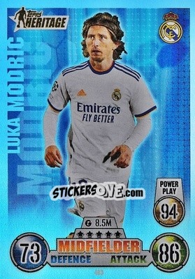 Cromo Luka Modric - UEFA Champions League & Europa League 2021-2022. Match Attax - Topps