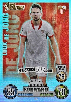 Sticker Luuk de Jong - UEFA Champions League & Europa League 2021-2022. Match Attax n. 486 - Topps