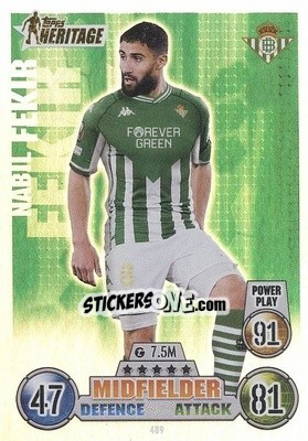 Sticker Nabil Fekir - UEFA Champions League & Europa League 2021-2022. Match Attax n. 489 - Topps
