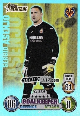 Sticker Sergio Asenjo - UEFA Champions League & Europa League 2021-2022. Match Attax n. 491 - Topps