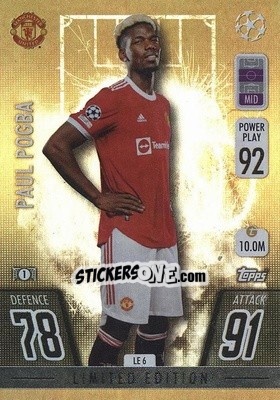 Sticker Paul Pogba - UEFA Champions League & Europa League 2021-2022. Match Attax n. LE6 - Topps