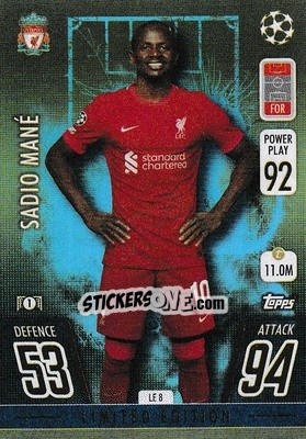 Sticker Sadio Mané - UEFA Champions League & Europa League 2021-2022. Match Attax n. LE8 - Topps