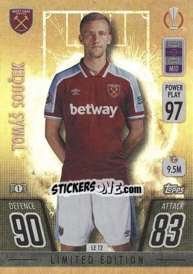 Figurina Tomáš Soucek - UEFA Champions League & Europa League 2021-2022. Match Attax - Topps