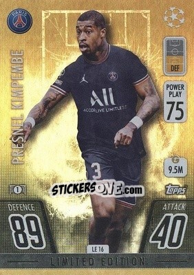 Sticker Presnel Kimpembe - UEFA Champions League & Europa League 2021-2022. Match Attax n. LE16 - Topps