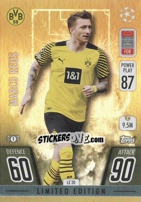 Sticker Marco Reus - UEFA Champions League & Europa League 2021-2022. Match Attax n. LE20 - Topps