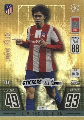 Sticker Joao Félix - UEFA Champions League & Europa League 2021-2022. Match Attax n. LE22 - Topps