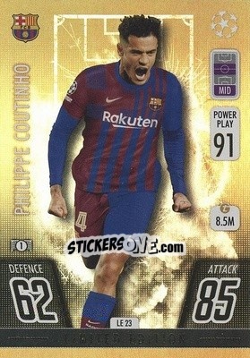 Sticker Philippe Coutinho - UEFA Champions League & Europa League 2021-2022. Match Attax n. LE23 - Topps