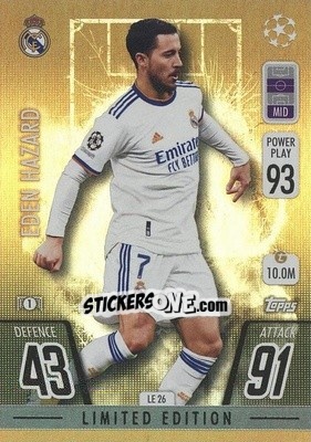 Sticker Eden Hazard - UEFA Champions League & Europa League 2021-2022. Match Attax n. LE26 - Topps
