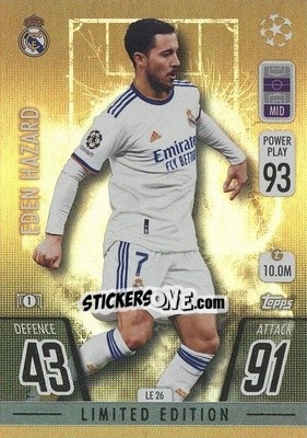 Figurina Eden Hazard - UEFA Champions League & Europa League 2021-2022. Match Attax - Topps