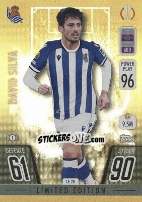 Figurina David Silva - UEFA Champions League & Europa League 2021-2022. Match Attax - Topps