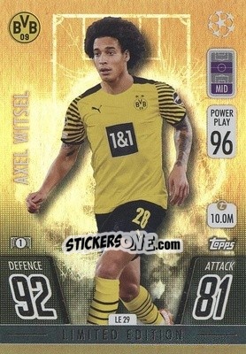 Cromo Axel Witsel - UEFA Champions League & Europa League 2021-2022. Match Attax - Topps