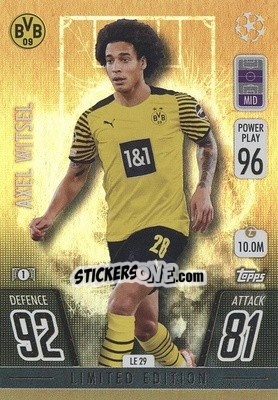 Sticker Axel Witsel - UEFA Champions League & Europa League 2021-2022. Match Attax n. LE29 - Topps