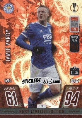 Sticker Jamie Vardy - UEFA Champions League & Europa League 2021-2022. Match Attax n. LE-R - Topps