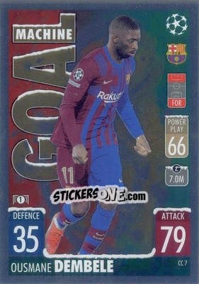 Cromo Ousmane Dembélé - UEFA Champions League & Europa League 2021-2022. Match Attax - Topps