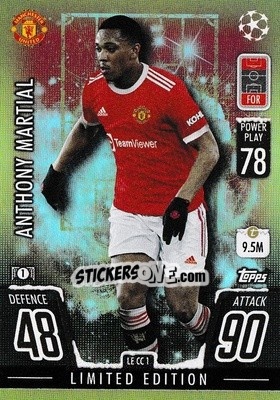 Sticker Anthony Martial - UEFA Champions League & Europa League 2021-2022. Match Attax - Topps