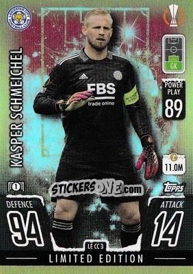 Sticker Kasper Schmeichel - UEFA Champions League & Europa League 2021-2022. Match Attax n. LE-CC3 - Topps