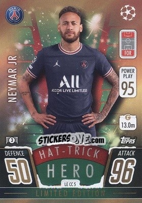 Sticker Neymar Jr - UEFA Champions League & Europa League 2021-2022. Match Attax n. LE-CC5 - Topps