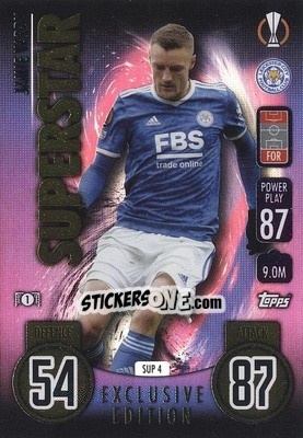 Sticker Jamie Vardy - UEFA Champions League & Europa League 2021-2022. Match Attax n. SUP4 - Topps
