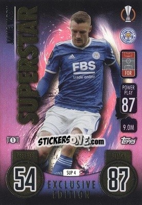 Figurina Jamie Vardy - UEFA Champions League & Europa League 2021-2022. Match Attax - Topps