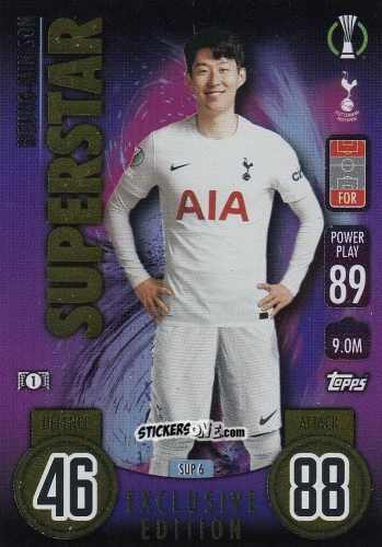 Cromo Heung-Min Son - UEFA Champions League & Europa League 2021-2022. Match Attax n. SUP6 - Topps