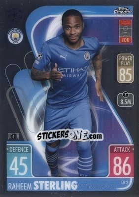 Sticker Raheem Sterling - UEFA Champions League & Europa League 2021-2022. Match Attax n. CR2 - Topps