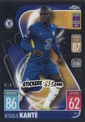 Sticker N'Golo Kanté - UEFA Champions League & Europa League 2021-2022. Match Attax n. CR7 - Topps