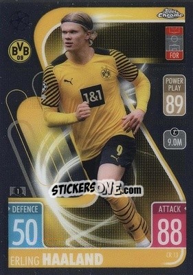 Sticker Erling Haaland - UEFA Champions League & Europa League 2021-2022. Match Attax - Topps