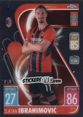 Sticker Zlatan Ibrahimovic - UEFA Champions League & Europa League 2021-2022. Match Attax n. CR16 - Topps