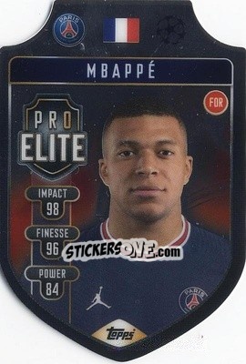 Sticker Kylian Mbappé - UEFA Champions League & Europa League 2021-2022. Match Attax n. SH10 - Topps