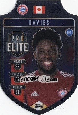 Sticker Alphonso Davies - UEFA Champions League & Europa League 2021-2022. Match Attax n. SH11 - Topps